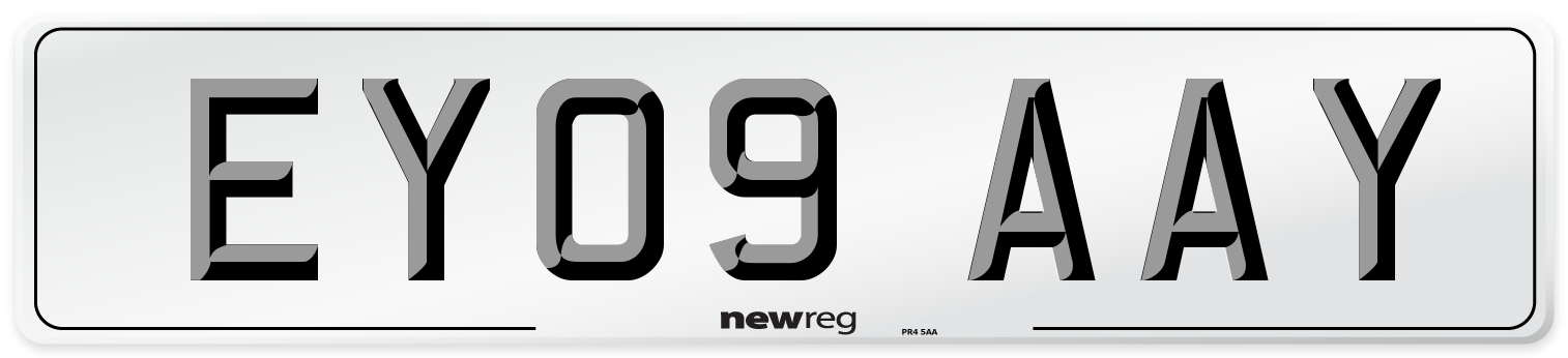EY09 AAY Number Plate from New Reg
